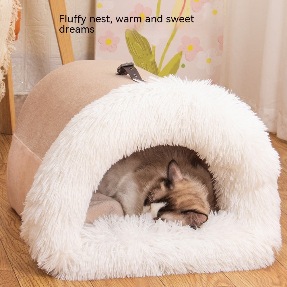 Cozy Pet Bed – Warm, Soft & Portable