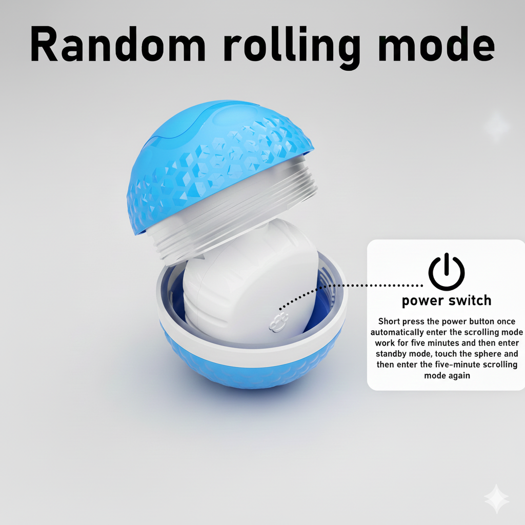 Smart Interactive Motion Ball – Automatic Rolling Dog Toy