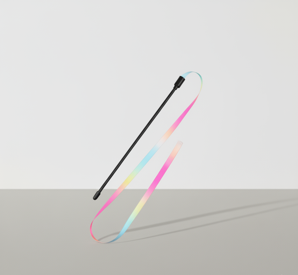 Rainbow Ribbon Cat Teaser™ – Interactive Wand Toy