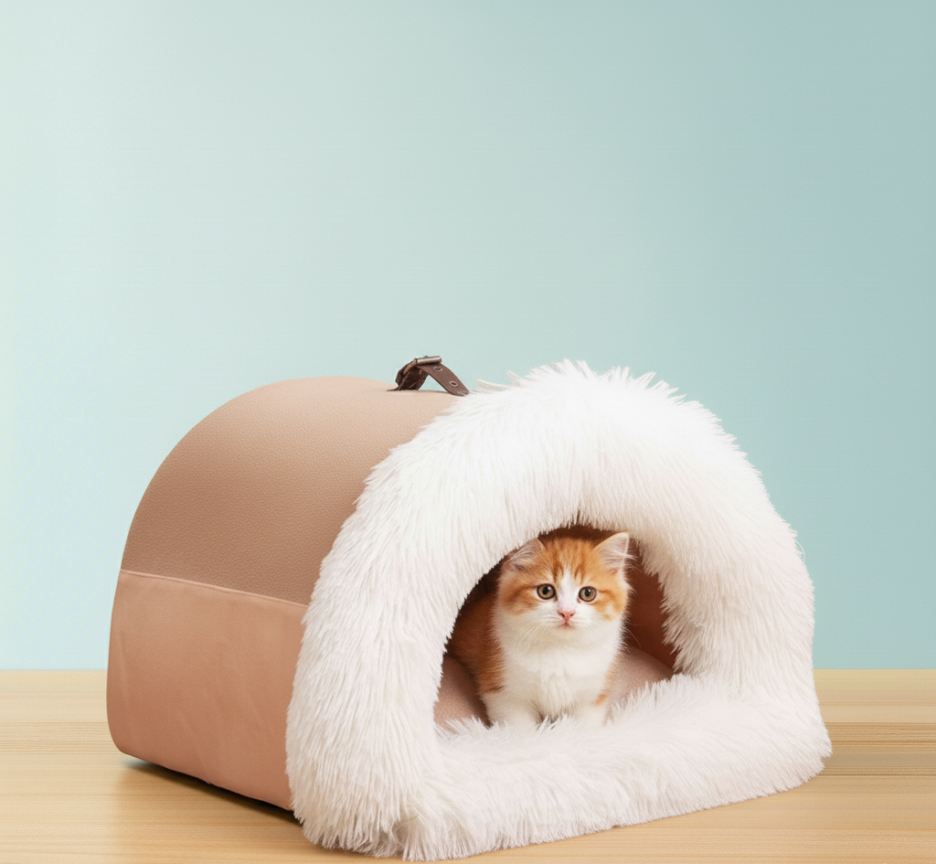 Cozy Pet Bed – Warm, Soft & Portable