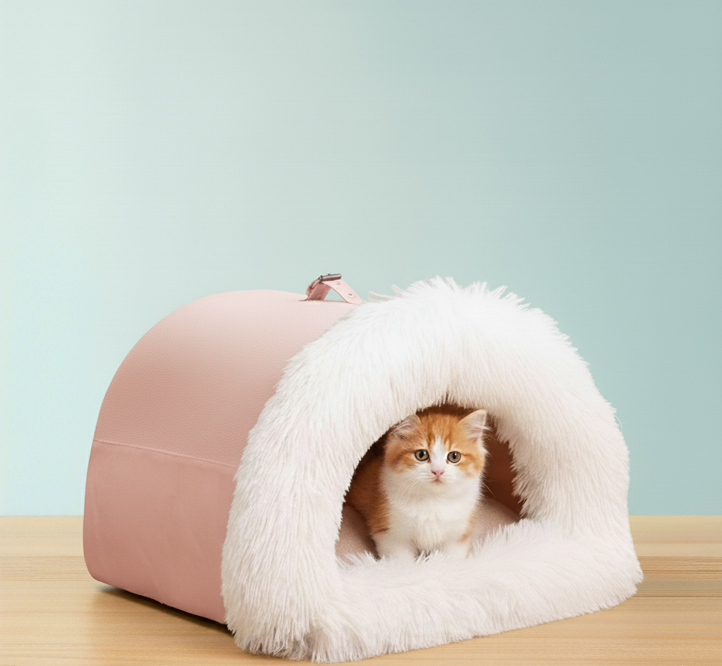 Cozy Pet Bed – Warm, Soft & Portable