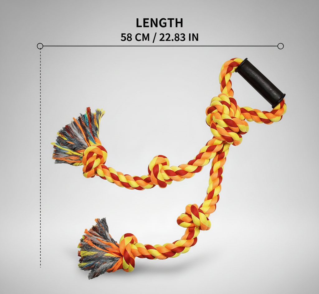 Tough Rope Chew Toy – Durable Tug & Dental Cleaner